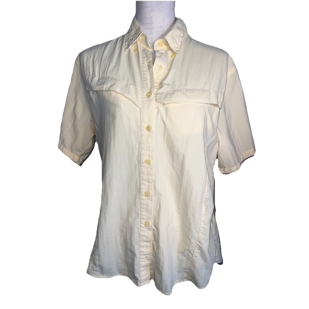 World Wide Sportsman Performance Vented  Yellow Nylon Short Sleeve Womens LCB59W